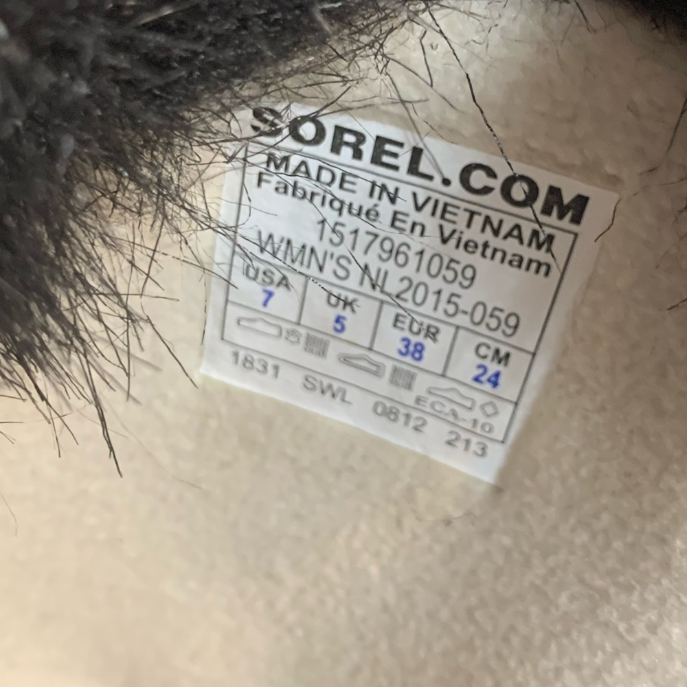 Sorel Tolfino Faux Fur Boots Black Size 7 - Picture 4 of 10